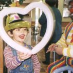 A balloon heart for the birthday girl at the very first birthday party that Raynbow the clown ever performed at - happy birthday, Abby!