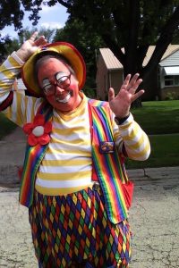 Raynbow ready for the Canal Days parade in Portage, WI