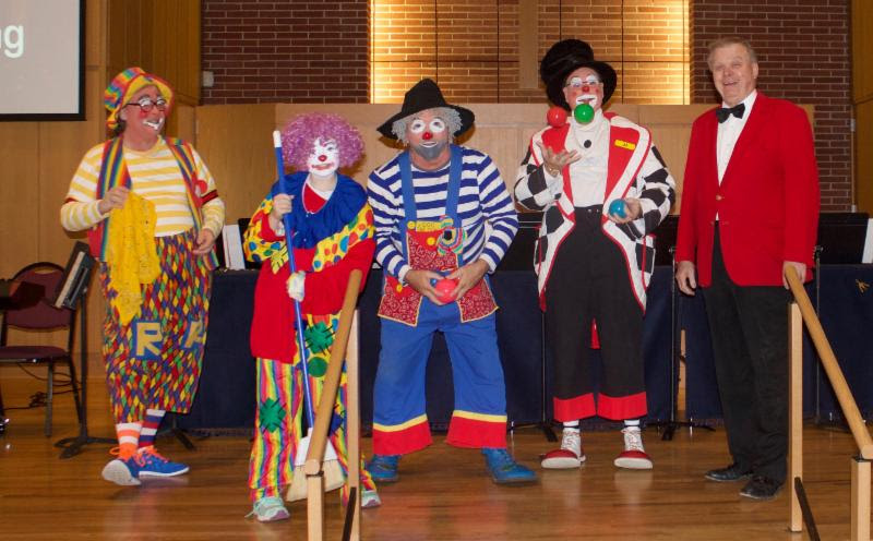 Photo from the Clown Auditions skit at United Methodist Church in Madison, Wisconsin