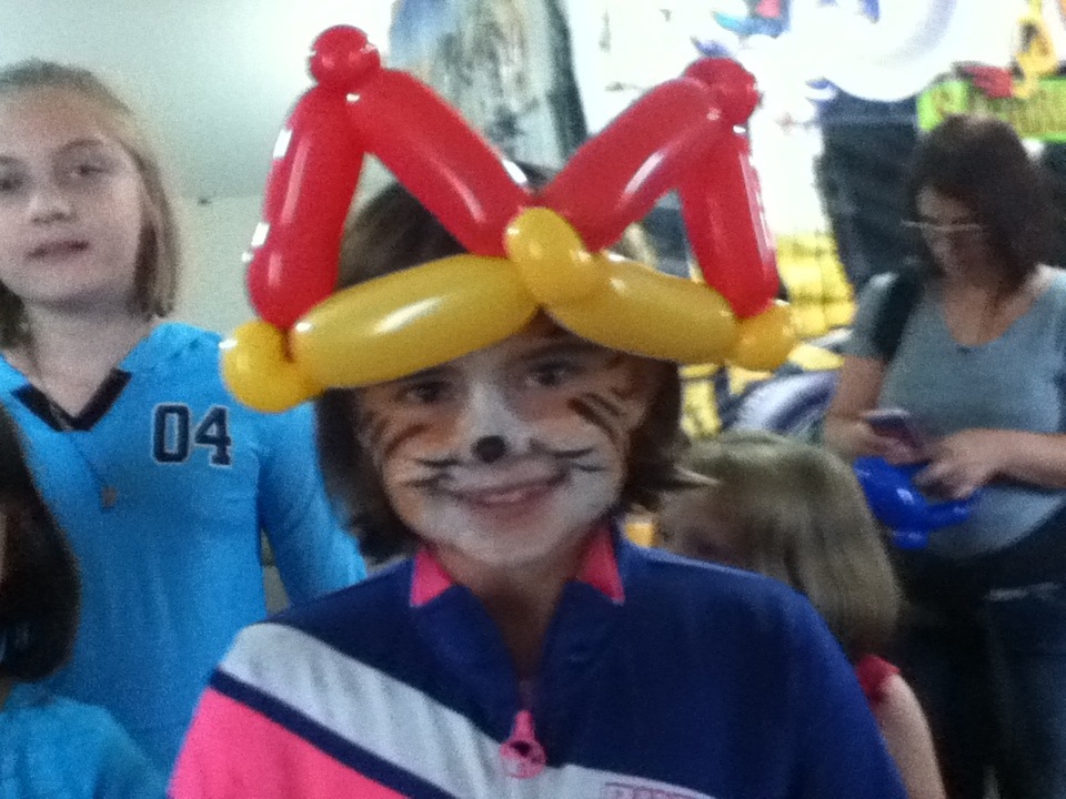 Simple crown for this young lady - Trudy painted her tiger face