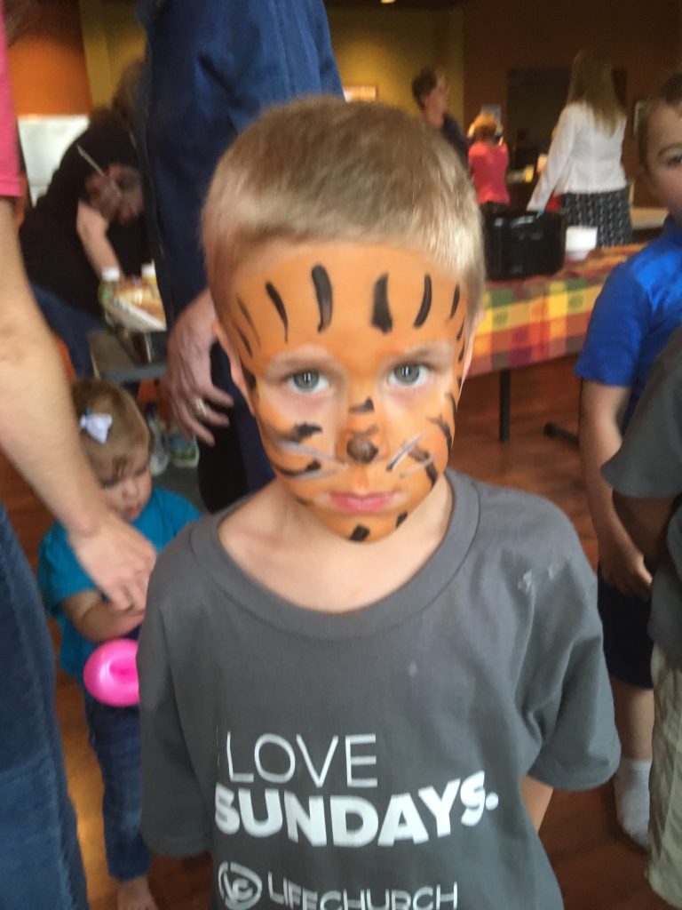 Tiger face paint