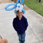 Young man with a bunny hat