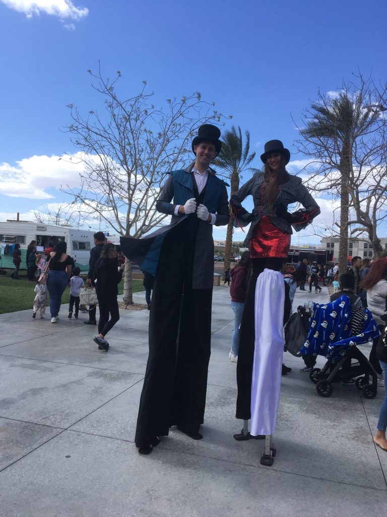 Stilt walkers at the Spring Jamboree 2022 from Balloons with a Twist