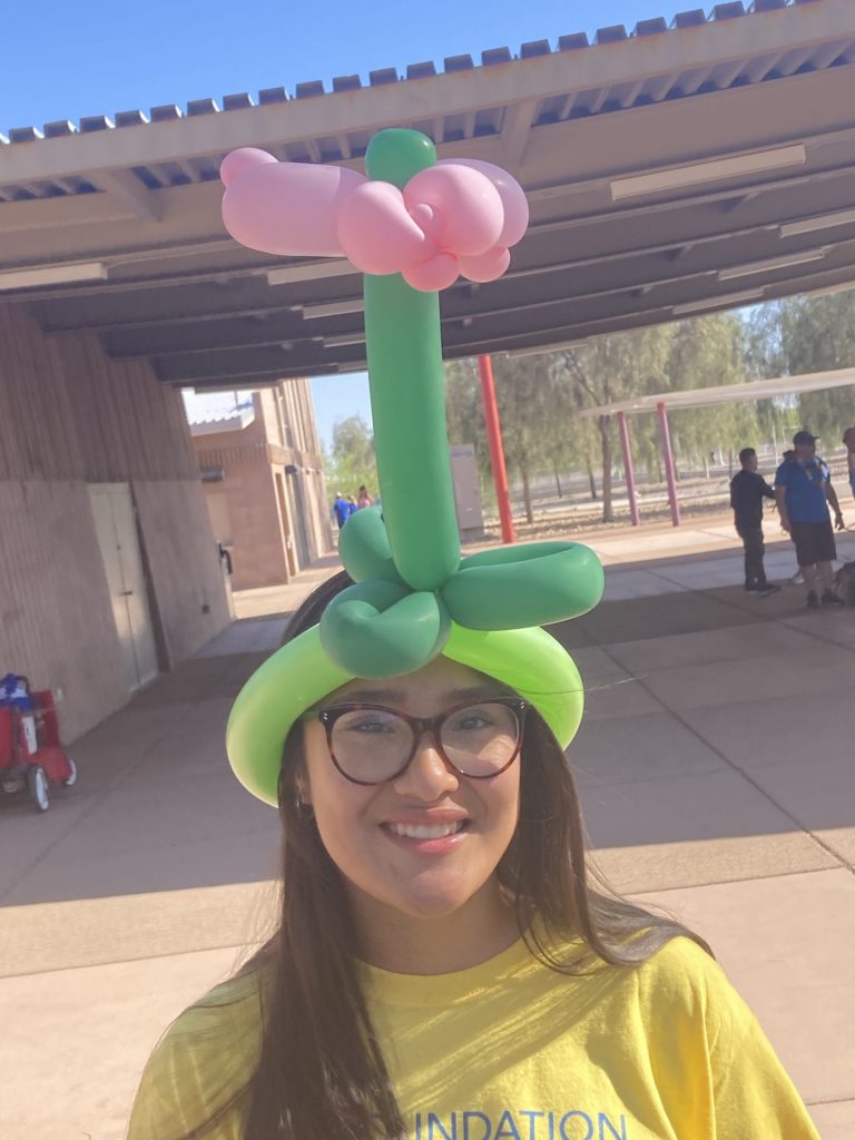 Young lady with a flower hat at the 2023 Cystic Fibrosis Walk in Henderson, NV